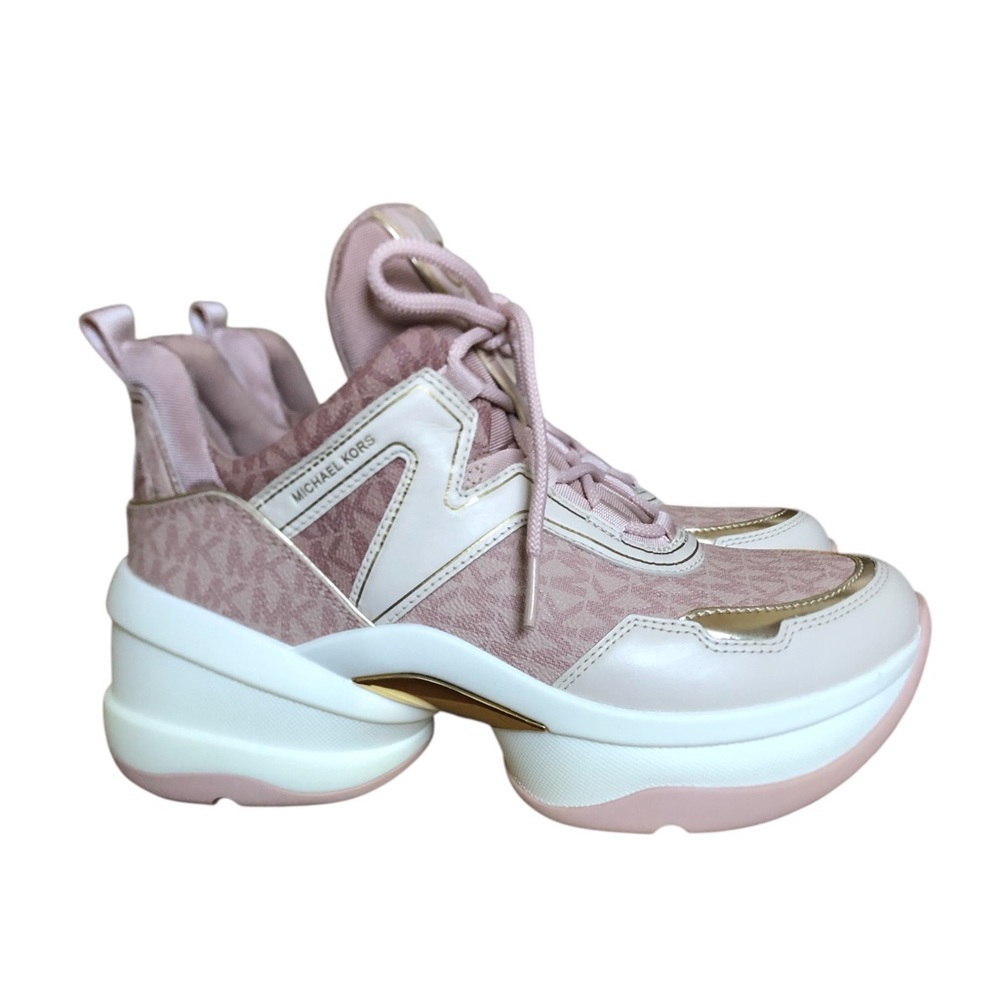 MICHAEL KORS Women’s Olympia Trainers Fashion Sneakers Soft Pink Ballet Size 9M